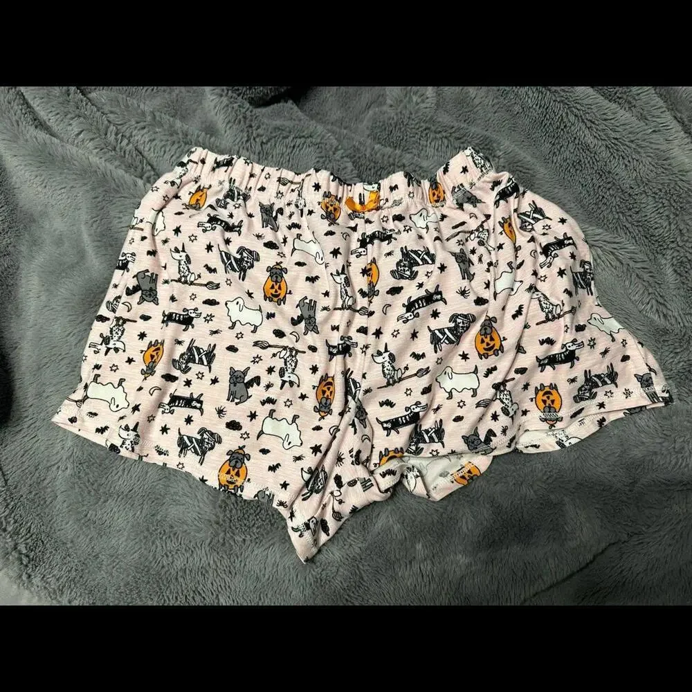 Spooky Cute Halloween PJ Shorts - Perfect for Hauntingly Cozy Nights! - Picture 1 of 2
